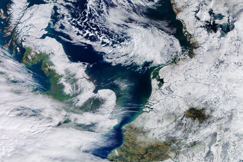 Snow lingers in the Netherlands after Storm Darcy