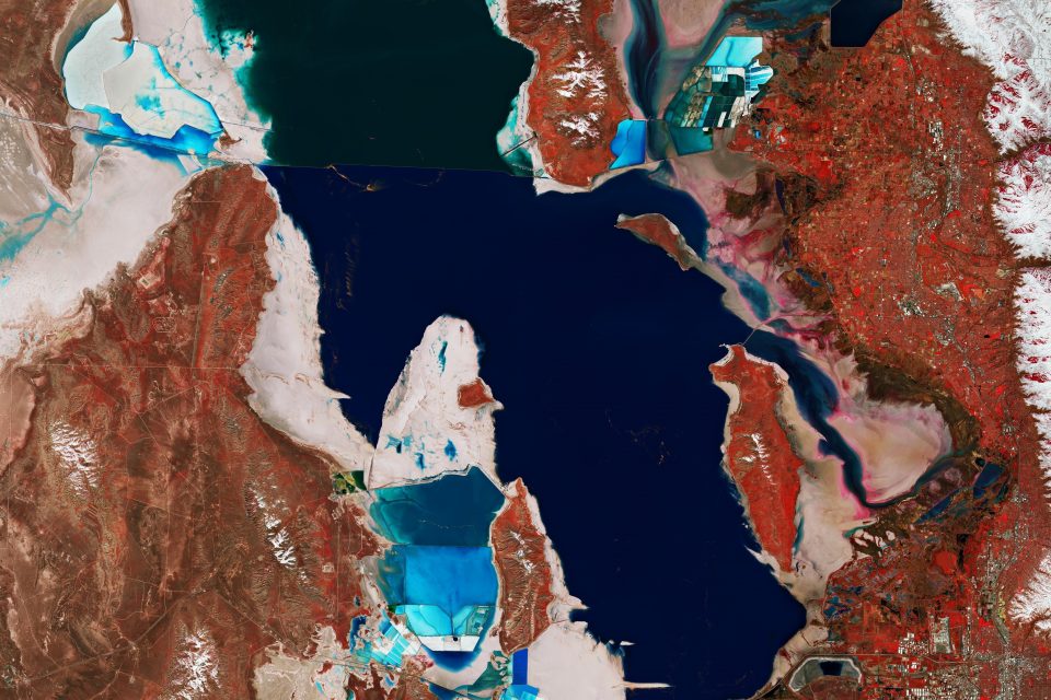 Great Salt Lake in northern Utah