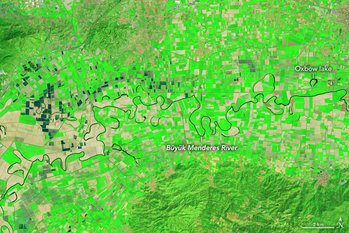 Meandering of the Büyük Menderes River