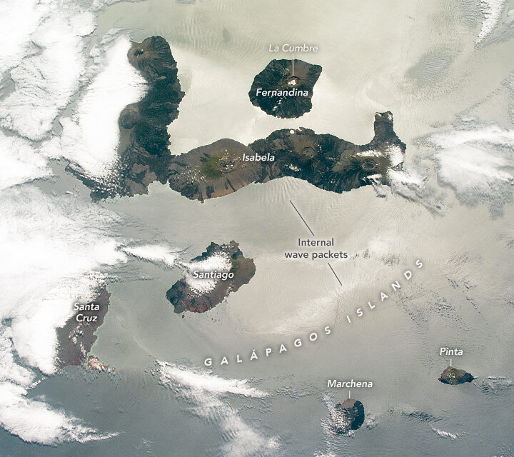 Astronaut view of the Galápagos Islands