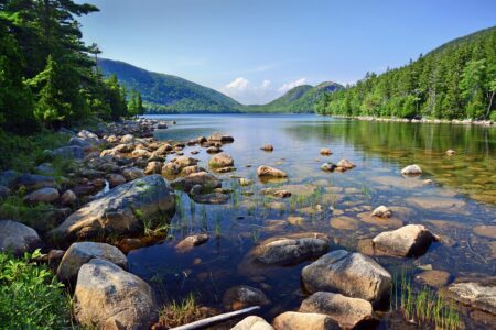 Jordan Pond and Bubbles at Acadia National Park