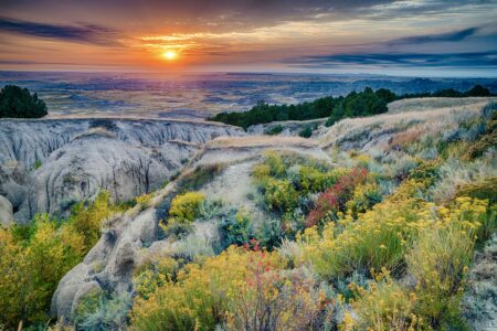 Sunrise over Badlands National Park, South Dakota