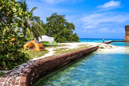 Camping on Dry Tortugas, Florida