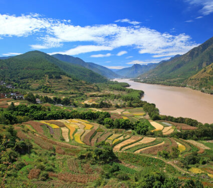 Agricultural,Land,Beside,The,Yangtze,River,(chang,Jiang,River),In
