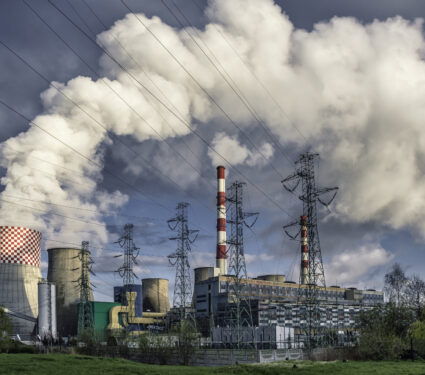 Day,View,Of,Power,Plant,,Smoke,From,The,Chimney