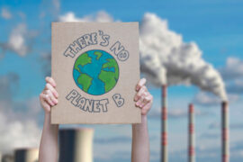Climate,Change,Manifestation,Poster,On,An,Industrial,Fossil,Fuel,Burning