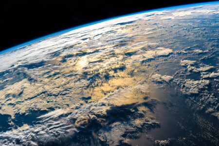 Planet,Earth,From,The,Space,At,Night,.,Some,Elements