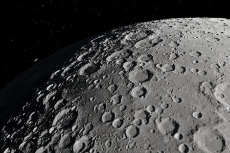 Moon,In,Space,,Lunar,Surface,,Craters,Of,The,Moon,3d