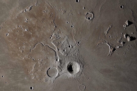 Moon,Surface,Close,Up.,Craters,And,Furrows,On,The,Surface