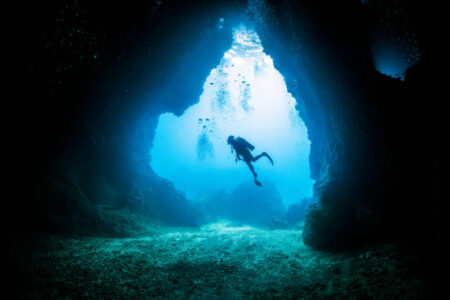 Cave diving