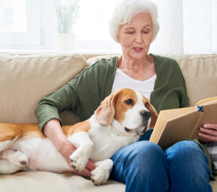 Portrait,Of,White,â??,Haired,Senior,Woman,Relaxing,At,Home