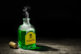 The,Poison,Is,A,Green,Liquid,In,A,Glass,Vial.