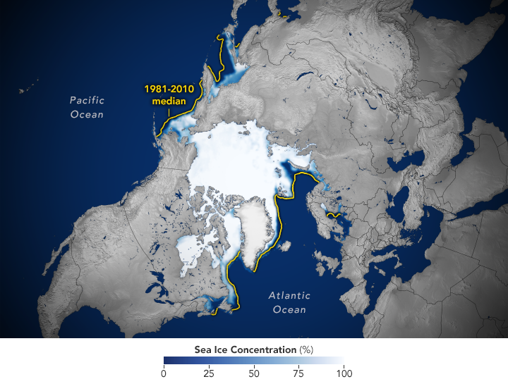 Arctic sea ice hits 10th lowest maximum extent on record