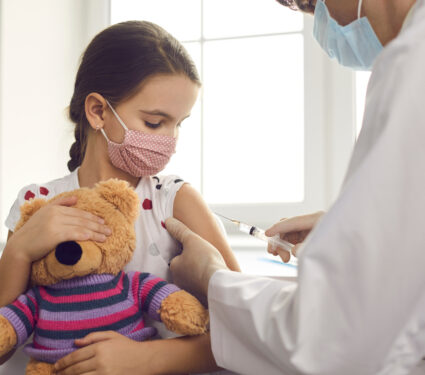 Vaccine,Against,Coronavirus,For,Kids,During,Outbreak,Concept.,Little,Girl