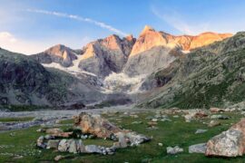 The Pyrenees Mountains in southwest Europe
