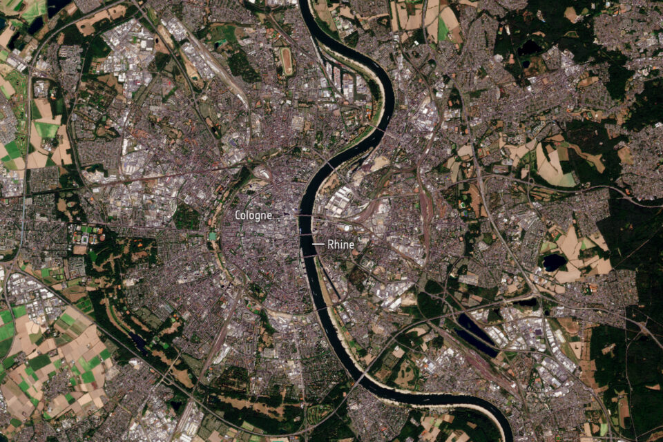 Severe heat is drying up the Rhine River