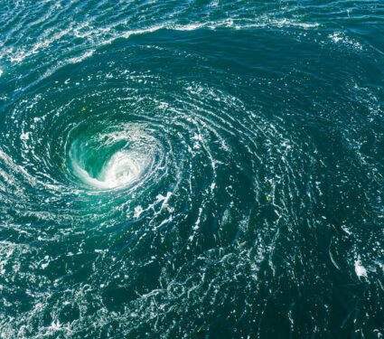 A,Powerful,Whirlpool,Is,Generated,At,The,Surface,Of,The