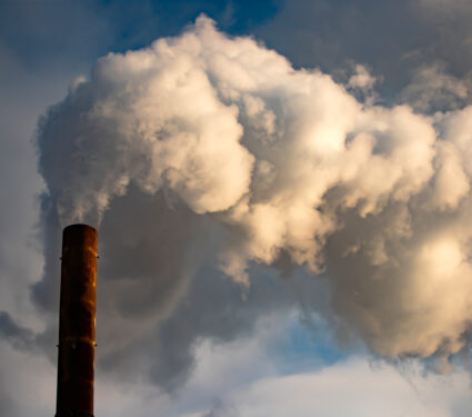 Air,Pollution,From,Power,Plant,Chimneys.