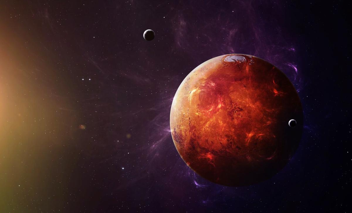 Mars will disappear behind a full moon this week