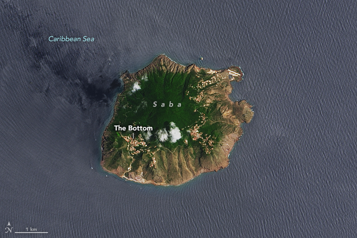 The volcanic island of Saba