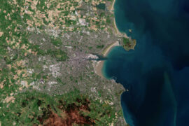 The city of Dublin on Ireland's east coast