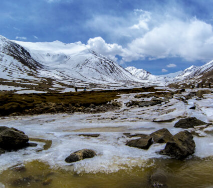 Along,Way,At,Khardung,La,Pass,In,Ladakh,,India.,Khardung