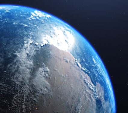 3d,Rendering,Of,A,View,Of,The,Planet,Earth,From