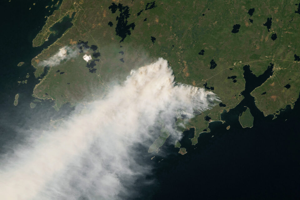Smoke rises from fires in Nova Scotia