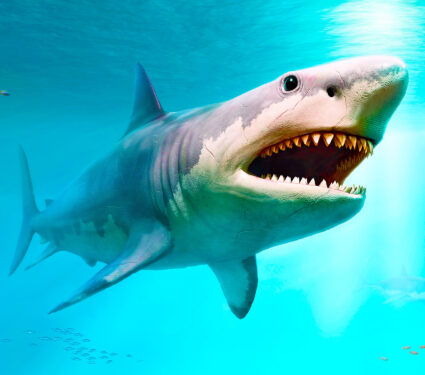 Megalodon,Scene,3d,Illustration