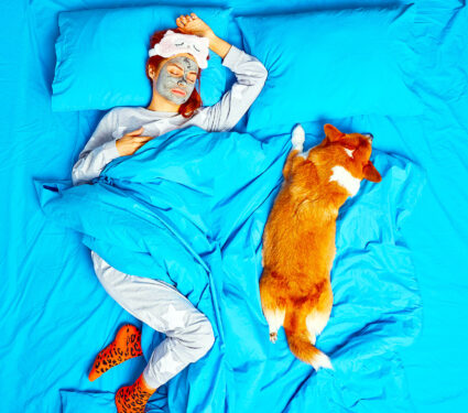 Serene,Relaxed,European,Woman,Sleeps,Peacefully,Lies,In,Favorite,Pose