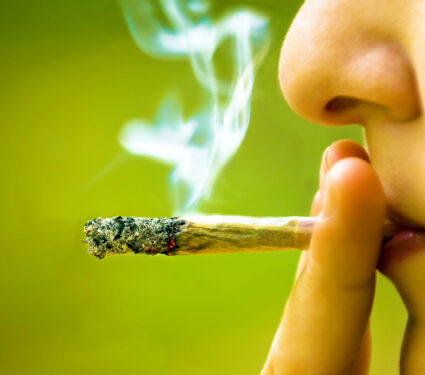 Girl,Smoking,Marijuana,Close,Up