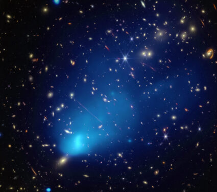 This cluster has been nicknamed "El Gordo" (or, "the fat one" in Spanish) because of its gigantic mass.