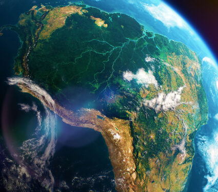 Rainforest,Of,Amazon,In,South,America,From,The,Space,View,