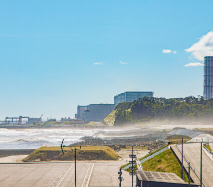Fukushima,Nuclear,Plant,Chimneys,,Japan