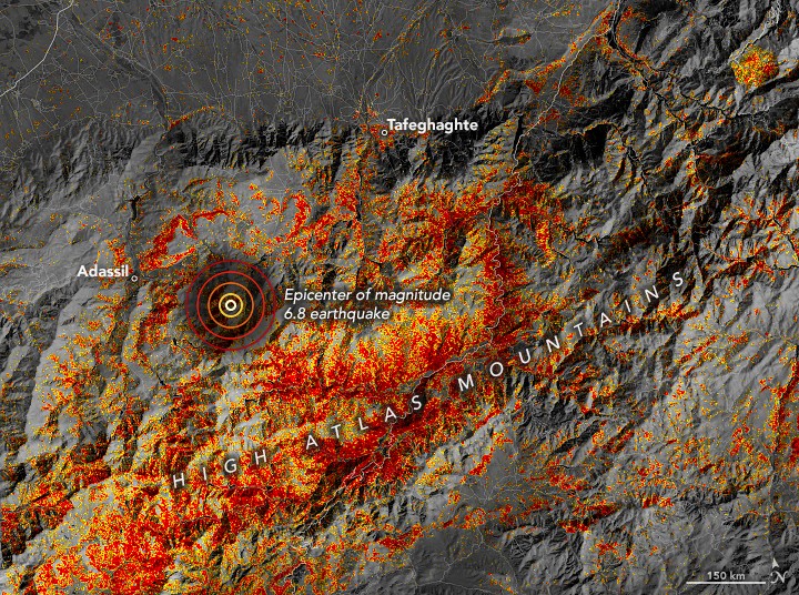 Entire villages destroyed by earthquake in the High Atlas Mountains
