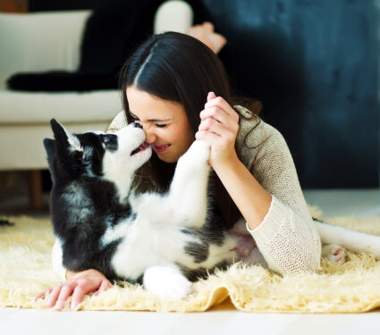 Portrait,Of,Woman,With,Dog