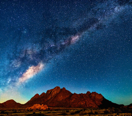 Night,Landscape,With,The,Milky,Way,In,Namibia,In,The
