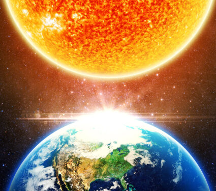 The,Sun,And,The,Earth,-,Elements,Of,This,Image