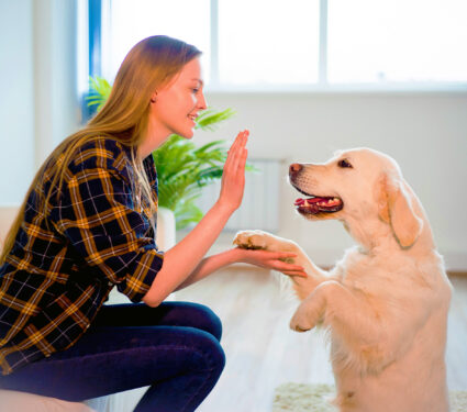 Woman,With,Her,Dog