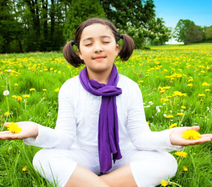 Yoga,Girl,-,School,Girl,In,A,Place,Of,Silence,