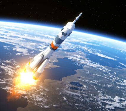 Carrier,Rocket,Launch.,3d,Scene.,Elements,Of,This,Image,Furnished