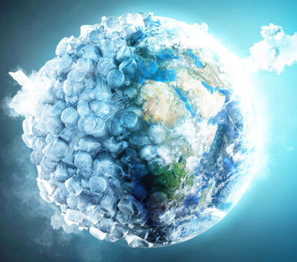 World,-,Pastik,Garbage,-,Pollution,3d,Rendering