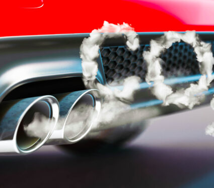 Car,Pipe,With,Co2,Carbon,Dioxide,Emissions.,Combustion,Fumes,Coming