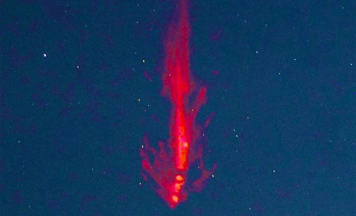 "Red sprite" phenomenon captured by space station astronaut