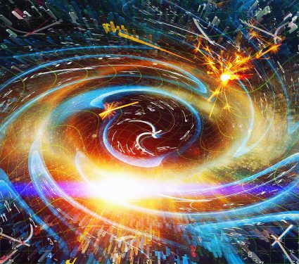 Spacetime,Scifi,Digital,Arts,Concept,,Twist,Clock,Time,Distortion,Warp