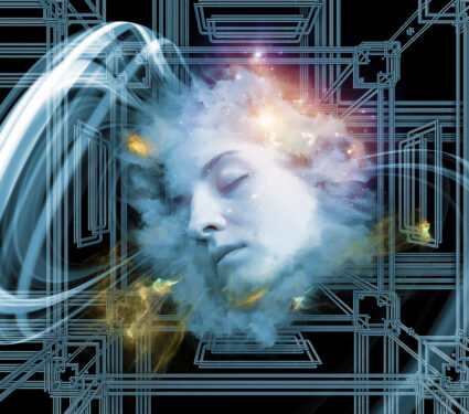 Digital,Dreams,Series.,Background,Design,Of,Human,Face,And,Digital
