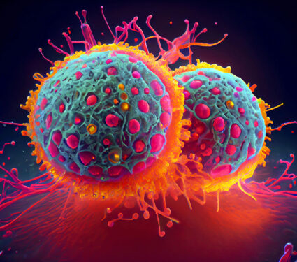 Cancer,Cells,,Malignant,Cells,Under,Microscope,,3d,Illustration