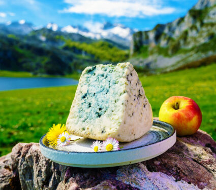 Cabrales,,Artisan,Blue,Cheese,Made,By,Rural,Dairy,Farmers,In