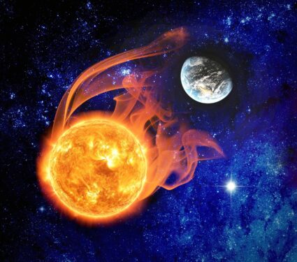 Earth,And,Sun.,Elements,Of,This,Image,Furnished,By,Nasa