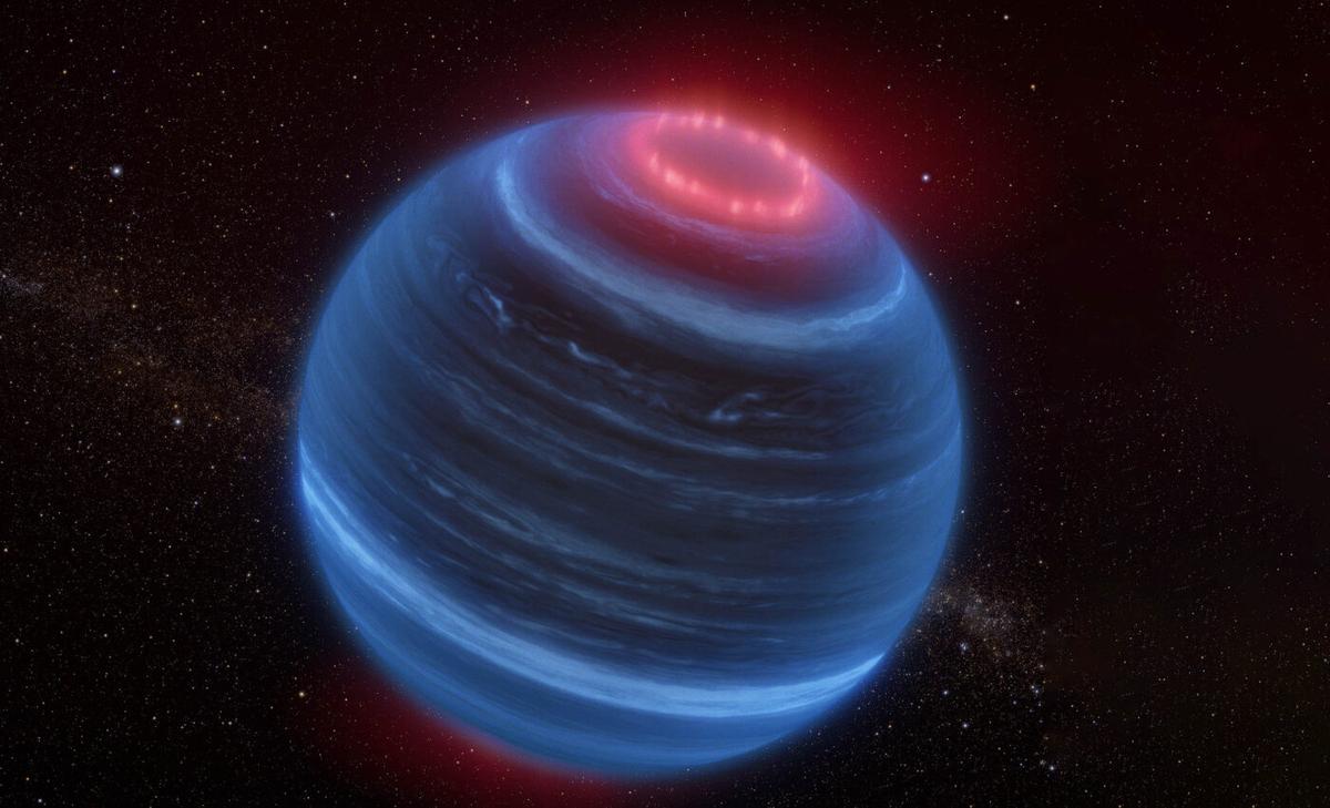 Cold brown dwarf seen emitting methane and generating an aurora